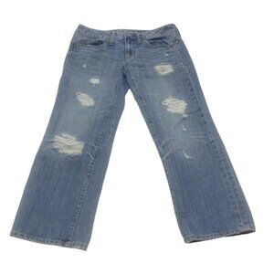 American Eagle Distressed Boyfriend Jeans Crop K1